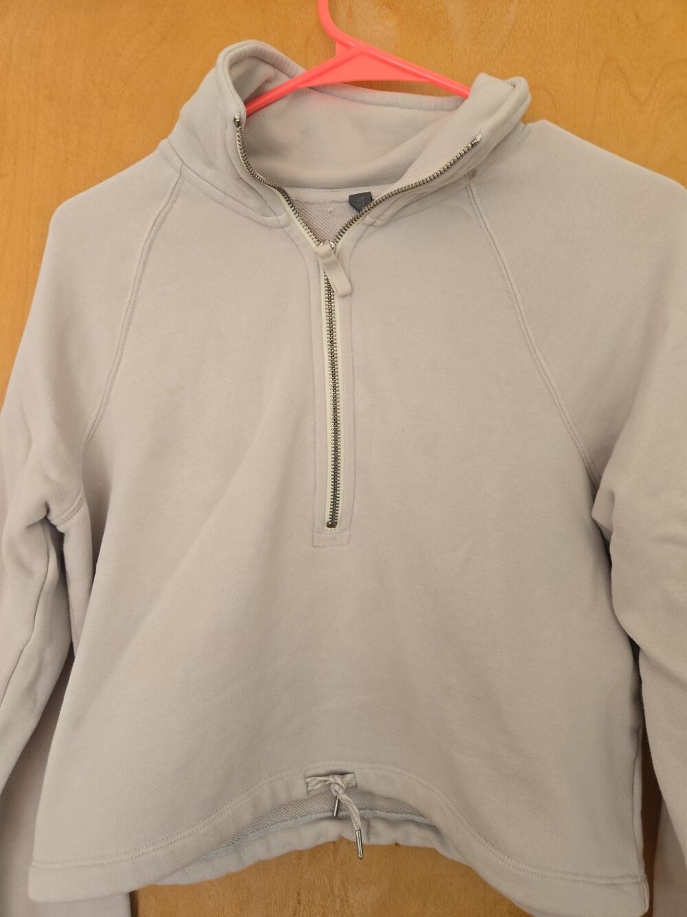 Vuori Women's Size XS Beige Sedona Rib Half Zip Mock Neck Pullover Sweater